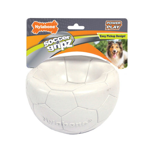 Nylabone, Nylabone Power Play Gripz Dog Soccer Ball Toy, 1 Each / Wolf / Medium, Up To 35 Lbs