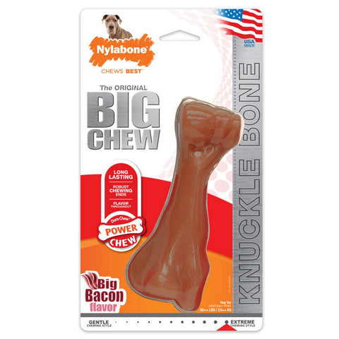 Nylabone, Nylabone Power Chew Souper Bone BIG Dog Chew Toy, Bacon,  XExtraLarge/Monster - 50++ Lbs. (1 Count)