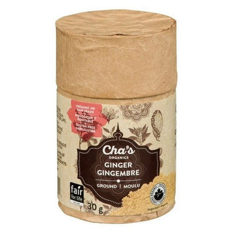 Chas Organics, Organic Ginger Gound, 30 Grams