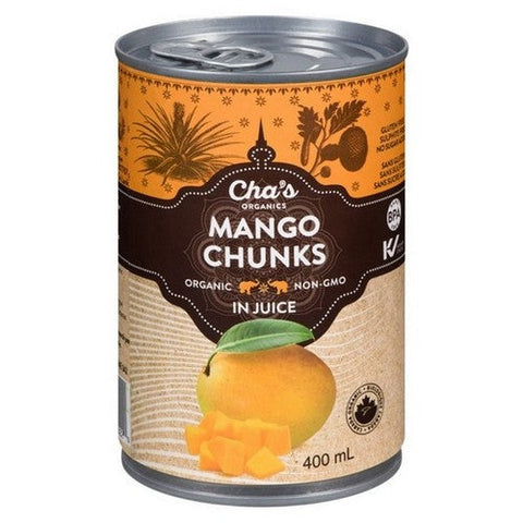Chas Organics, Organic Mango Chunks In Juice, 400 Ml (Case Of 12)