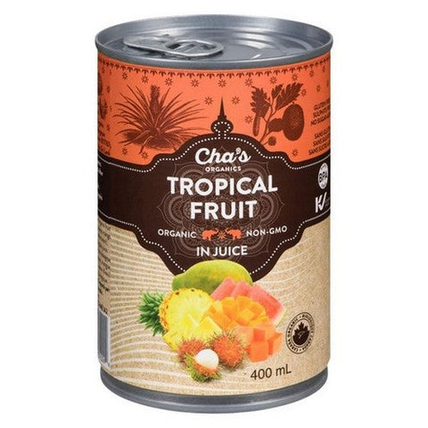 Chas Organics, Organic Tropical Fruit In Juice, 400 Ml (Case Of 12)