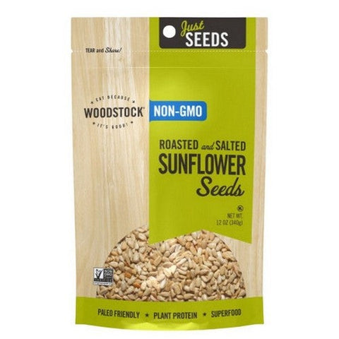 Woodstock, Sunflower Seeds Roasted And Salted, 12 Oz (Case Of 8)