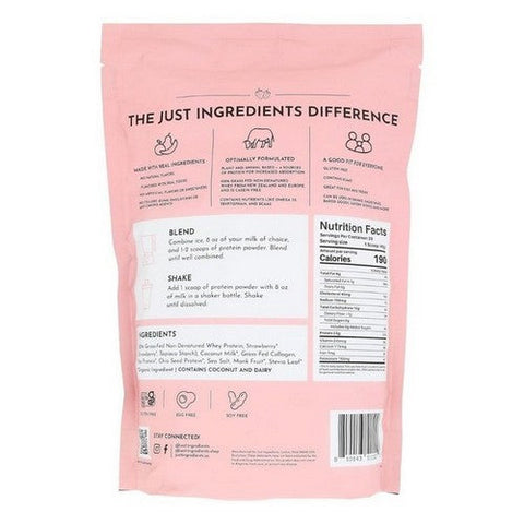 Strawberries And Cream Protein Powder 2.16 Lb by Just Ingredients