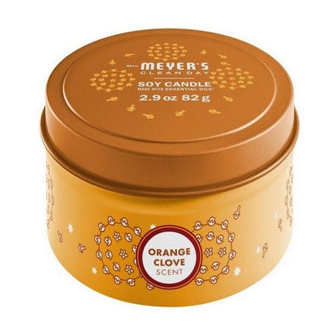 Clean Day Tin Candle Orange Clove 2.9 Oz (Case Of 8) by Mrs. Meyer's