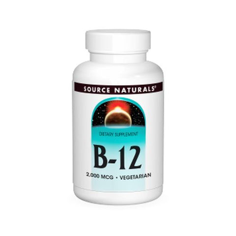 Source Naturals, Vitamin B-12, 2000 mcg, 50 Tabs