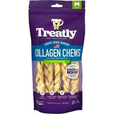 Treatly, Treatly Usa  Collagen Braids, 6 IN-5 Pack,Natural