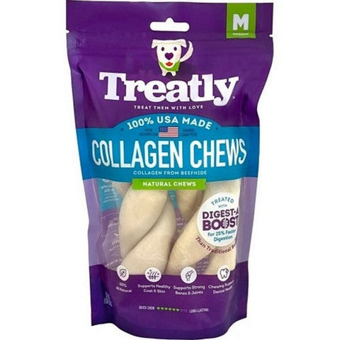Treatly, Treatly Usa  Collagen Twists, 6 IN-2 Pack,Natural