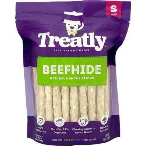 Treatly, Treatly Beefhide Munchy Rolls, Small-40 Pack,Natural