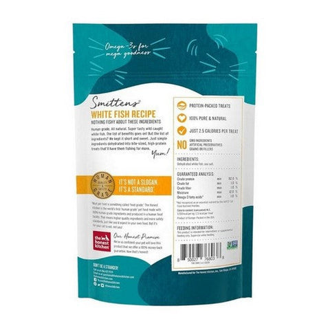 Smittens Bites Heart Shaped White Fish Cat Treats Bag 1.5 Oz (Case Of 6) by The Honest Kitchen