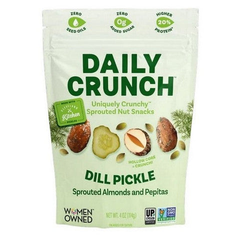 Sprouted Almonds And Pepitas Dill Pickle Pouch 4 Oz (Case Of 6) by Daily Crunch