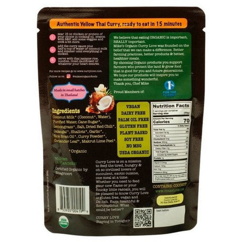 Organic Simmer Sauce Yellow Thai Small Box 8.8 Oz (Case Of 6) by Mike's Organic Foods