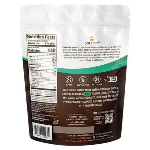 Dark Chocolate Cookie Bar With Mint 5.8 Oz (Case Of 6) by Catalina Crunch