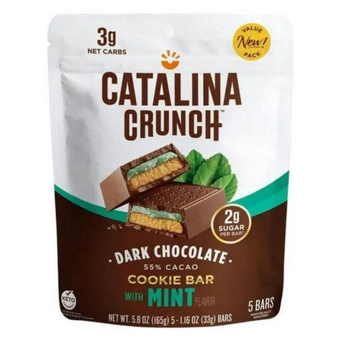 Dark Chocolate Cookie Bar With Mint 5.8 Oz (Case Of 6) by Catalina Crunch
