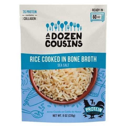 Rice Cooked In Bone Broth Sea Salt 8 Oz (Case Of 6) by A Dozen Cousins