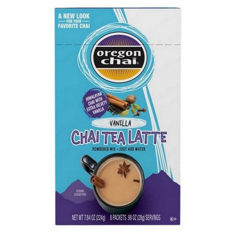 Vanilla Chai Tea Latte Dry Mix 1 Oz X 8 Count (Case Of 6) by Oregon Chai