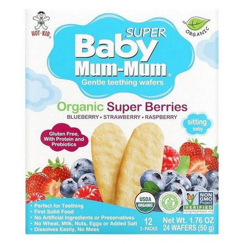Baby Mum Mum Organic Rice Rusks Super Berries 1.76 Oz (Case Of 6) by Hot Kid