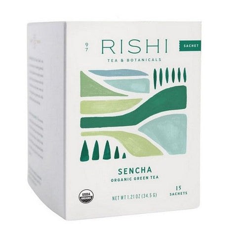 Organic Green Tea Sencha 15 Bags (Case Of 6) by Rishi Tea