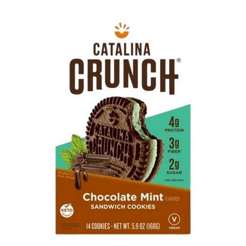 Chocolate Mint Sandwich Cookies 5.9 Oz (Case Of 6) by Catalina Crunch
