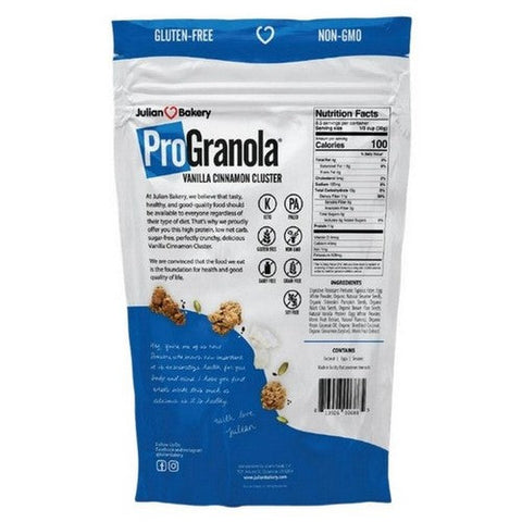 ProGranola Vanilla Cinnamon Cluster 9 Oz (Case Of 6) by Julian Bakery