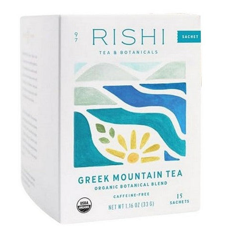 Organic Greek Mountain Tea 15 Bags (Case Of 6) by Rishi Tea