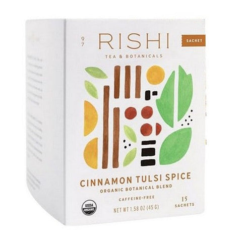 Organic Cinnamon Tulsi Spice Tea 15 Bags (Case Of 6) by Rishi Tea