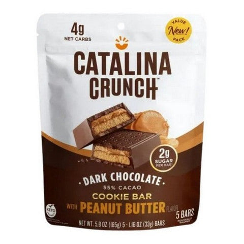 Peanut Butter Dark Chocolate Cookie Bar 5.8 Oz (Case Of 6) by Catalina Crunch