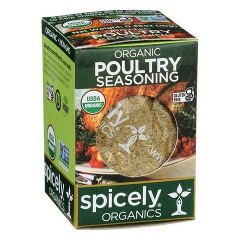 Organic Poultry Seasoning 0.35 Oz (Case Of 6) by Spicely Organics