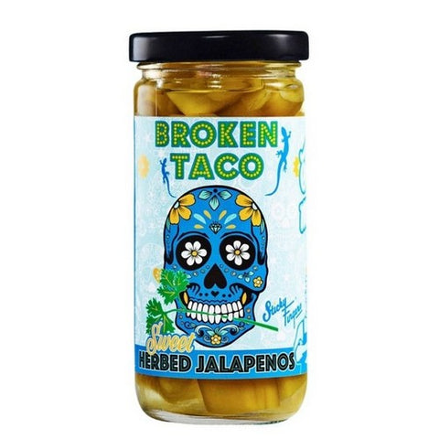 Sweet Herbed Jalapenos 8 Oz (Case Of 6) by Broken Taco