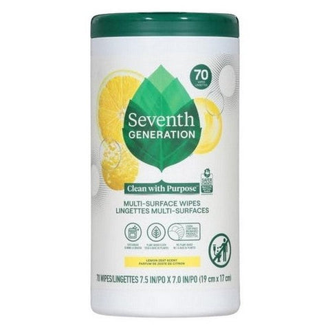 Multi Surface Wipes Lemon Zest 70 Count (Case Of 6) by Seventh Generation
