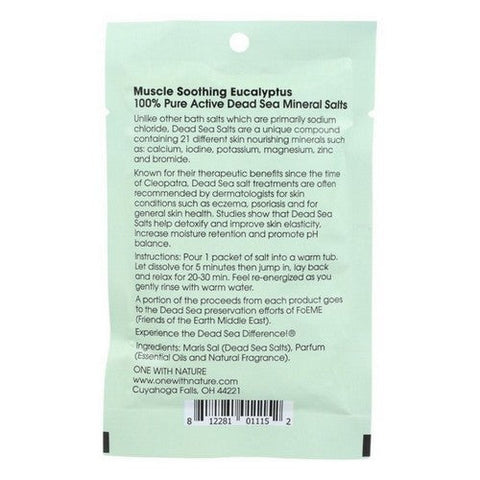Dead Sea Mineral Salt Bath Soothing 2.5 Oz (Case Of 6) by One with Nature