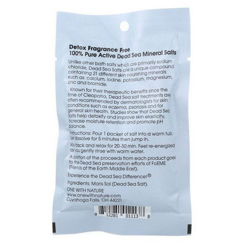 Dead Sea Mineral Salt Bath 2.5 Oz (Case Of 6) by One with Nature