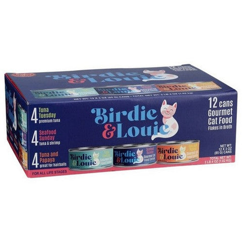 Wet Cat Food Variety Pack 12 Count (Case Of 6) by Birdie & Louie