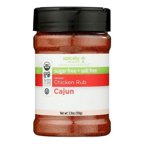 Organic Spicely Cajun Chicken Rub 3.9 Oz (Case Of 3) by Spicely Organics