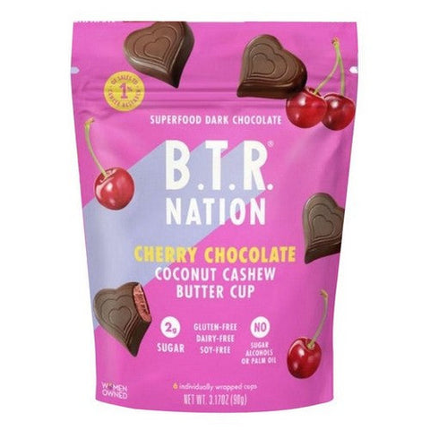 Cherry Chocolate Superfood Truffle Cups 3.17 Oz (Case Of 6) by B.T.R. Bar