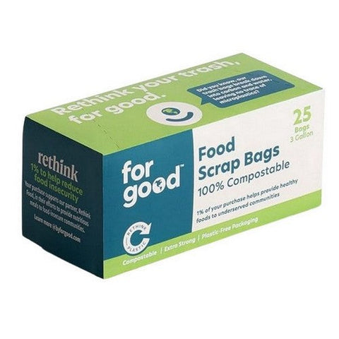 Compostable Capacity Food Scrap Bag 25 Count (Case Of 6) by For Good