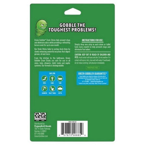 Drain Strip Bioflow Drain Deodorizer Lemon 12 Count (Case Of 12) by Green Gobbler
