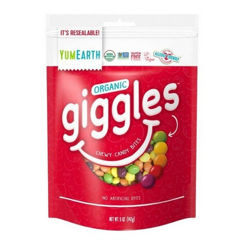 Organic Chewy Giggles Candy Bag 0.5 Oz X 5 Count (Case Of 12) by Yum Earth