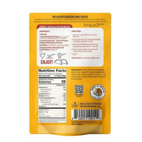 Sauce Taco Al Pastor 8 Oz (Case Of 6) by Saucy Lips