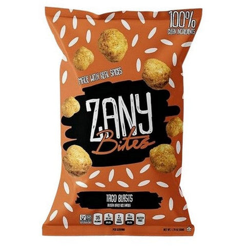 Taco Blasts Rice Snack 1.75 Oz (Case Of 5) by Zany Bites