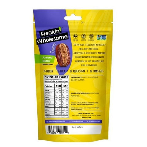 Dates Almond Filled 2.54 Oz (Case Of 6) by Freakin Wholesome