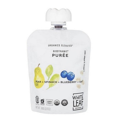 Pear Spinach Blueberry Oat 3.17 Oz (Case Of 6) by White Leaf Provisions