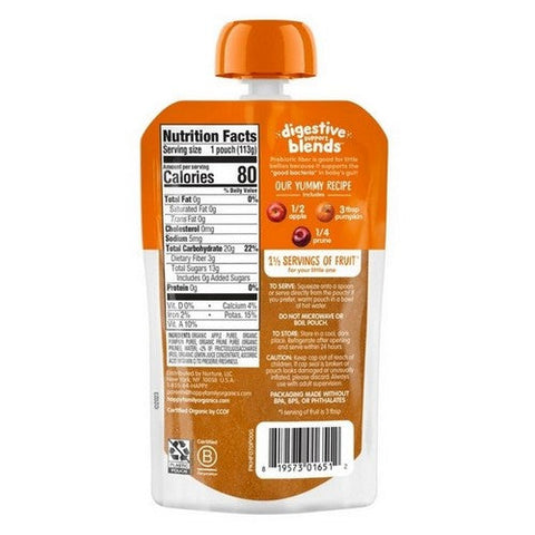 Apple Pumpkin Prunes 4 Oz (Case Of 16) by Happy Baby Food