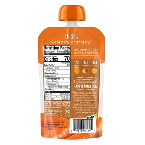 Sweet Potatoes Mangoes And Carrots Food In One Pouch 4 Oz (Case Of 16) by Happy Baby Food