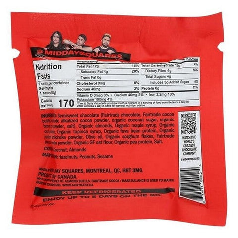 Functional Chocolate Bar 1.16 Oz (Case Of 12) by Mid-Day Squares