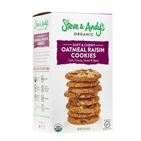 Organic Oatmeal Raisin Cookies 6.3 Oz (Case Of 6) by Steve And Andy's