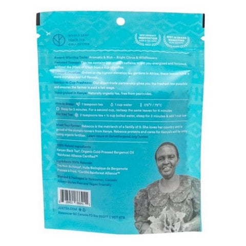 JusTea, Kenyan Earl Grey Black Tea, 90 Grams X 6