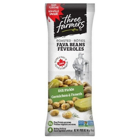 Three Farmers, Roasted Fava Beans Dill Pickle, 40 Grams X 12