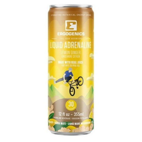 Ergogenics Nutrition, Lemon Ginger Hydrating Energy Drink, 335 MI
