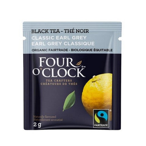 Four O'Clock Tea, Organic Fairtrade Classic Earl Grey, 16 Bags (Case Of 6)