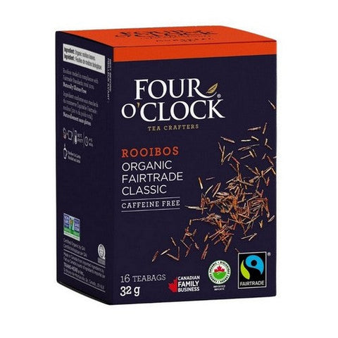 Four O'Clock Tea, Organic Fairtrade Classic, 16 Bags (Case Of 6)